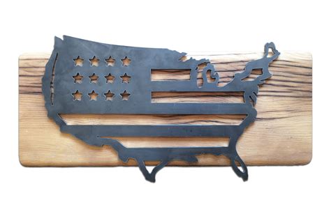 Usa Flag Country Rustic Metal Wall Art In 2020 Flag Country Rustic