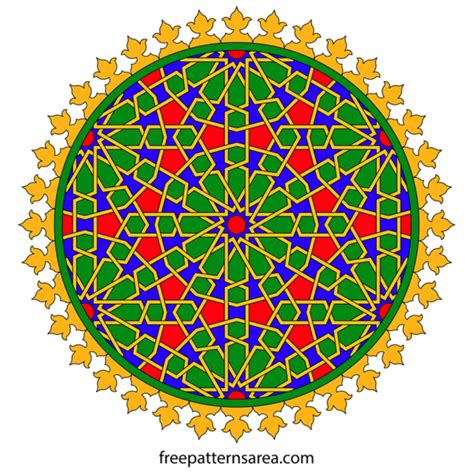 Download Free Circular Islamic Geometric Vector Design Files