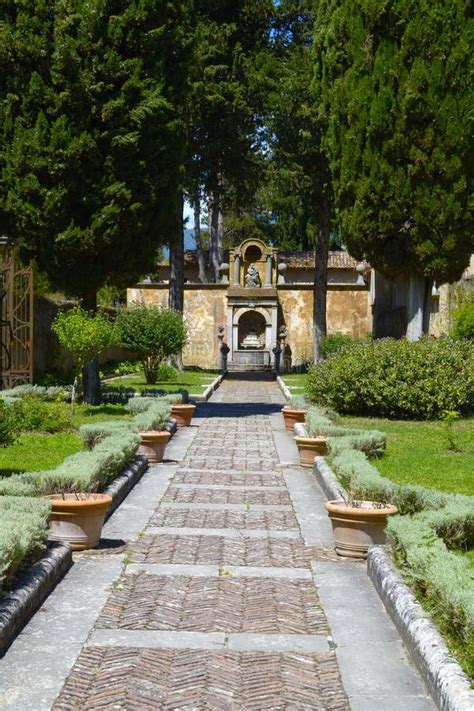 Beautiful Gardens Of An Italian Villa Padula Italy Stock Photo Image