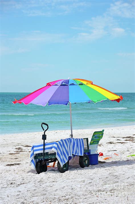 Beach Umbrella And Wagon Photograph By Mark Winfrey Fine Art America