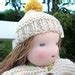 Waldorf Doll Organic Blue Eyed Eco Friendly Long Haired White