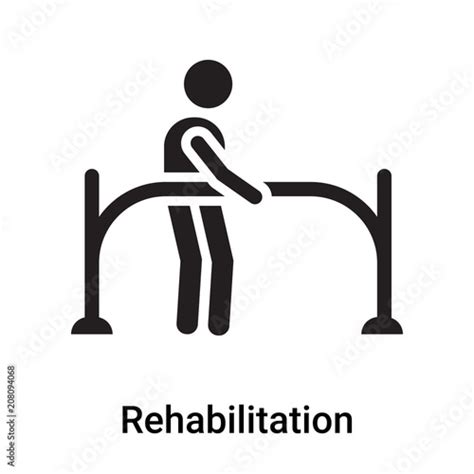 Rehabilitation Icon Vector Sign And Symbol Isolated On White Background