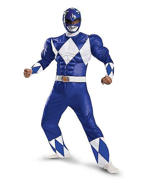 Power Rangers Blue Power Ranger Muscle Adult Costume