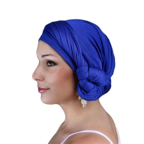Turban Diva Royal Blue Cobalt Royal Blue Turban Head Wrap Etsy Chemo Hat Dread Wraps Head