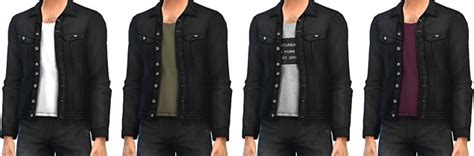 Denim Jackets Sims 4 Male Clothes