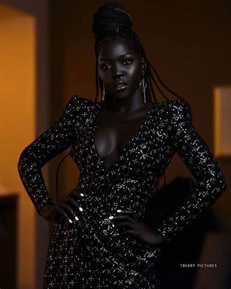 Nyakim Gatwech Model With The Darkest Skin In The World Just Stunning Pics Dark Skin