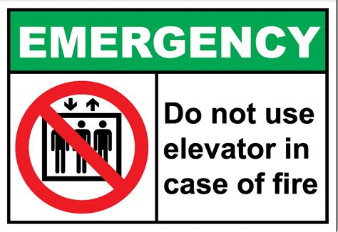 Emerh007 Do Not Use Elevator In Case Of Fire