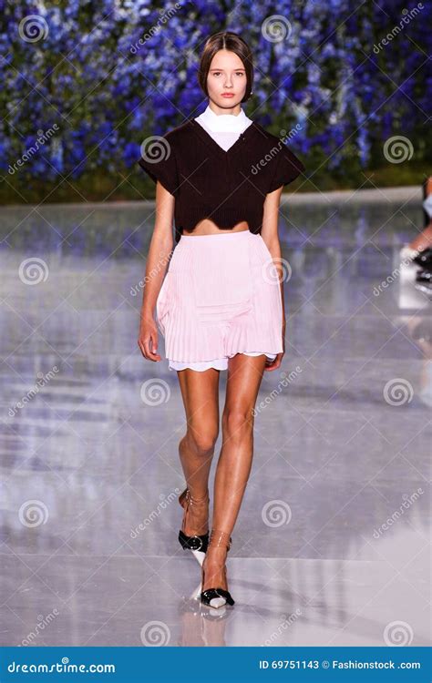 A Model Walks The Runway During The Christian Dior Show Editorial Stock