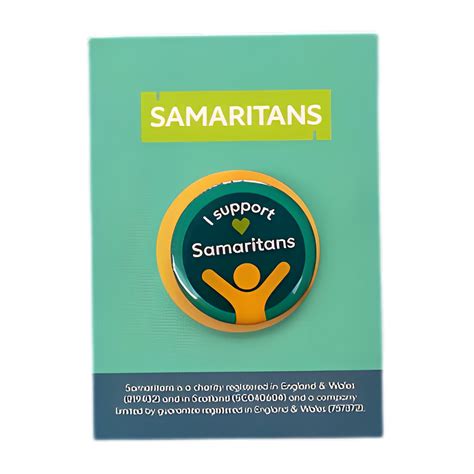 Free Samaritans Pin Badge Uk