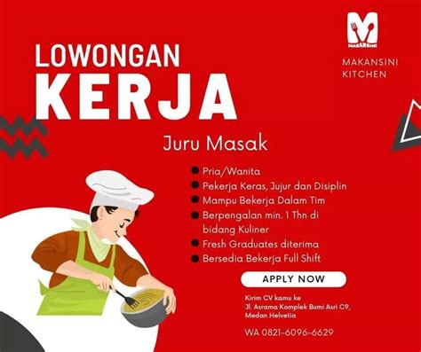 Lowongan Juru Masak Atmago