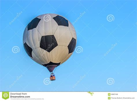 Soccer Ball Hot Air Balloon Stock Photo Image Of High