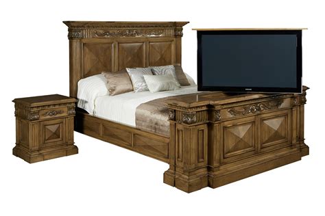 Proven 10 year warranty on us made tv lift mechanisms. Belvedere hand carved complete bed set with 360 swivel ...