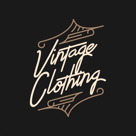 Premium Vector Typography Vintage Clothing Logo Design