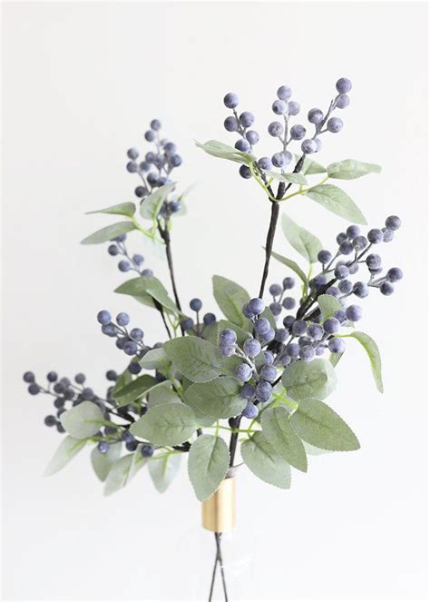 Shop with afterpay on eligible items. Artificial Blueberries Stem in 2020 | Wedding flowers ...