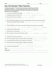 Lithosphere, asthenosphere, mesosphere, outer core, and the inner core 8. Plate Tectonics Worksheet Answers - Worksheet List