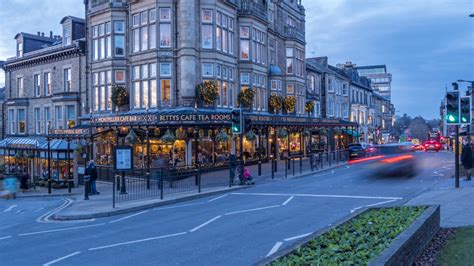 Time Lapse Of People And Traffic At Bettys Tea Rooms At