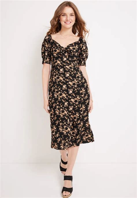 maurices floral puff sleeve midi dress mall of america®