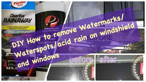 We're going to take a look at each. DIY how to remove watermarks/waterspots/ acid rain on ...