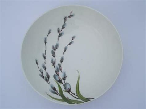 Large Serving Bowl Pussy Willow Print 50s Vintage W S George China