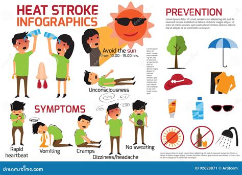 Heat Stroke Warning Infographics Detail Of Heat Stroke Graphic