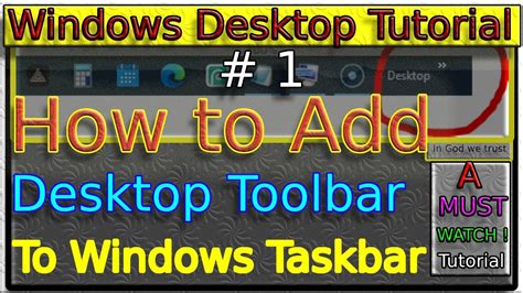 How To Enable Desktop Toolbar Add Desktop Toolbar To Windows Taskbar
