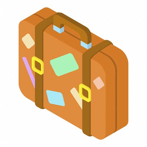 Bag Cartoon Journey Luggage Suitcase Travel Vacation Icon