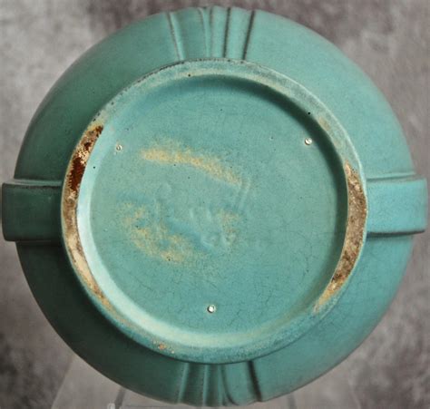 Roseville Pottery Moderne Rose Bowl 299 6 Turquoise