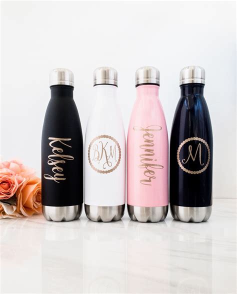 Personalized Water Bottles Monogram Water Bottle T For Her