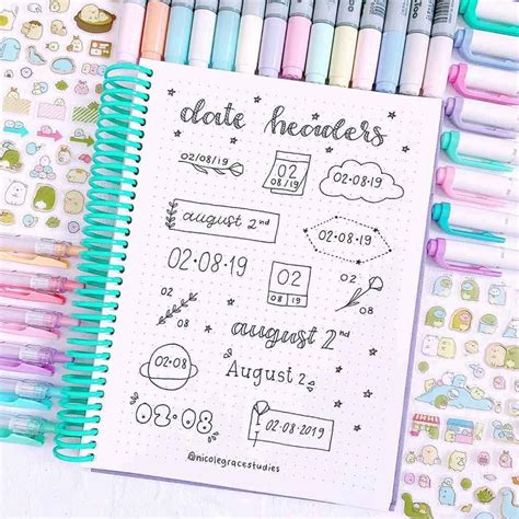 90 Simple And Creative Bullet Journal Header And Title Ideas Masha Plans