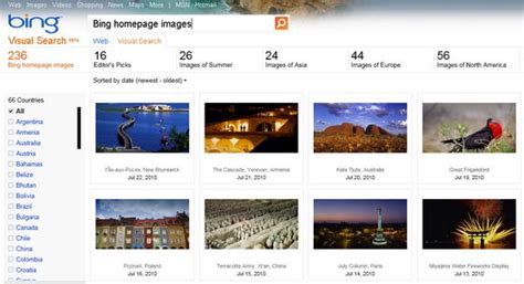 View Old Bing Homepage Wallpapers In Bing Visual Search