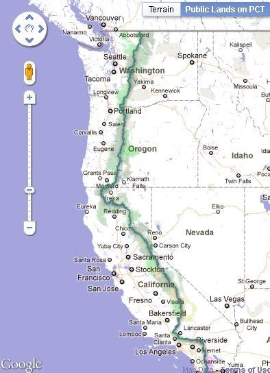 Pacific Coast Trail Map ~ Afp Cv