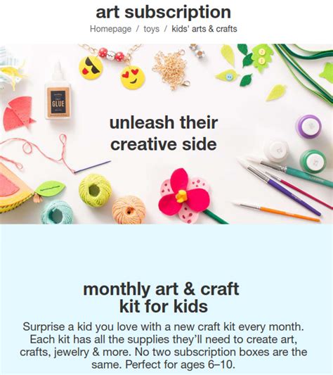 Target Kids Art And Craft Kit Monthly Subscription Arts And Crafts