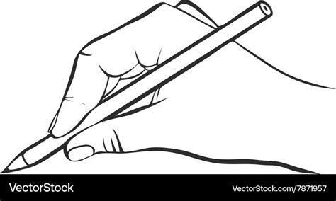 Writing Hand With Pencil Royalty Free Vector Image