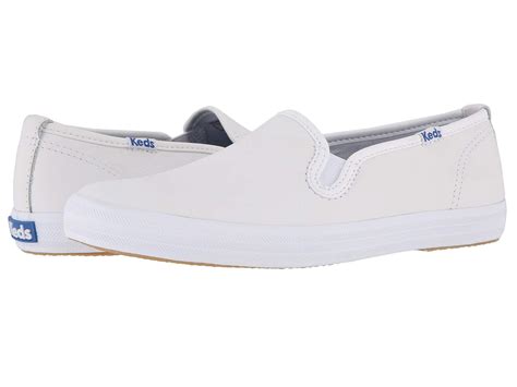 Keds Champion Leather Slip On In White Lyst
