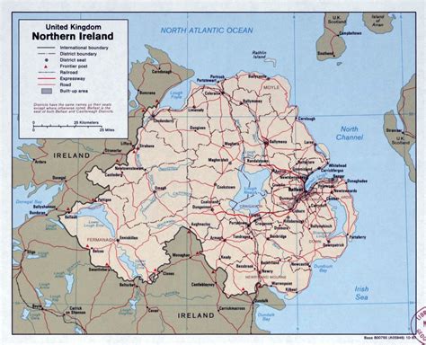 Large Detailed Political And Administrative Map Of Northern Ireland
