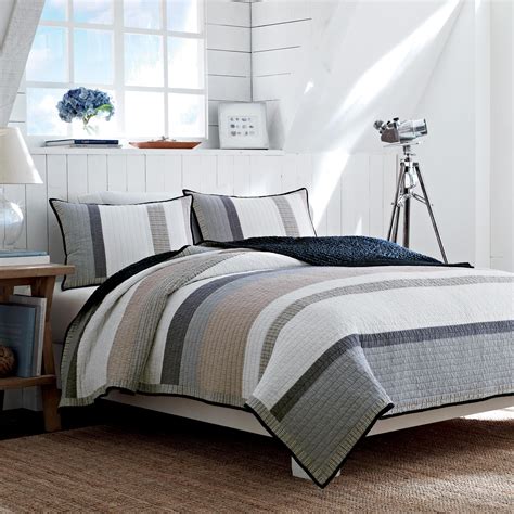 Nautica Tideway Cotton Quilted Reversible Bedding Collection And Reviews