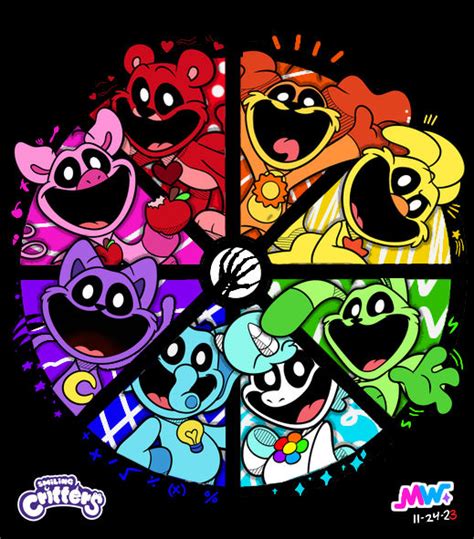 Smiling Critters Color Wheel Challenge Version By Missysarahwriterdva