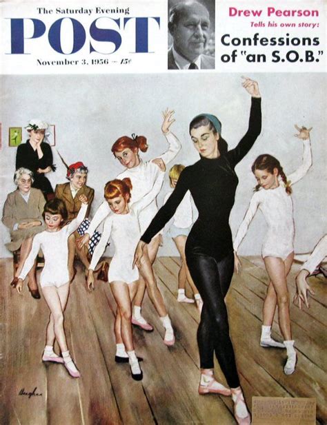 1956 Ballet Class By George Hughes Retro Dance Etsy Saturday Evening Post Covers Saturday