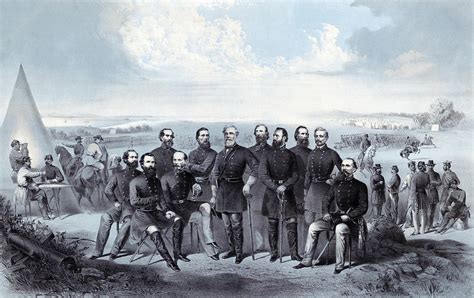 Robert Edward Lee And His Generals Painting By American Civil War