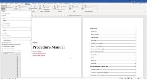An Easy Microsoft Word Policy And Procedure Manual Template Download