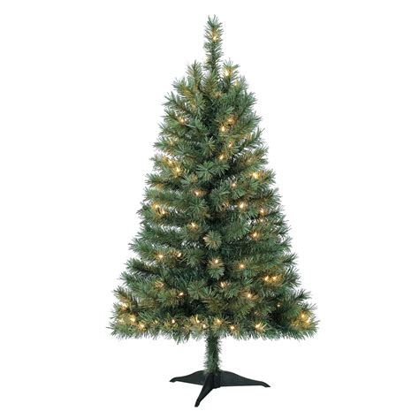 Holiday Time Prelit Spruce Christmas Tree 4 Ft Green