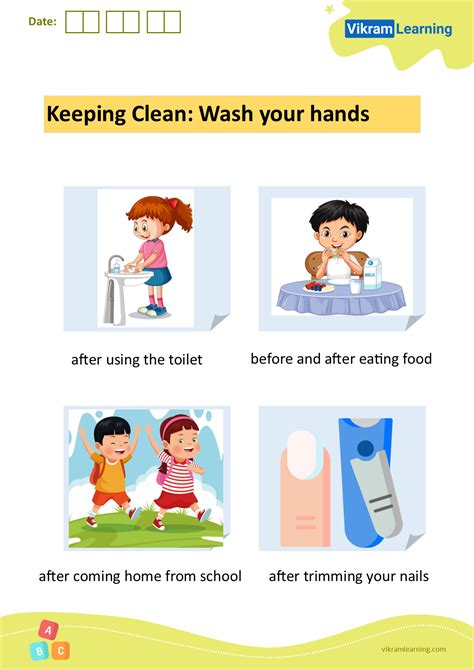 Download Keeping Clean Wash Your Hands Worksheets