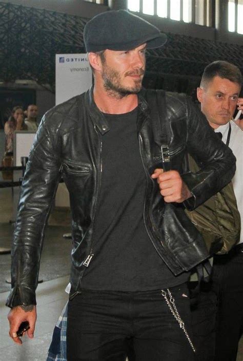 David Beckham Leather Jacket Leather Jacket Outfit Men David Beckham
