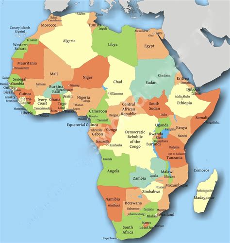 Map Of Africa With Countries Mapofmap1