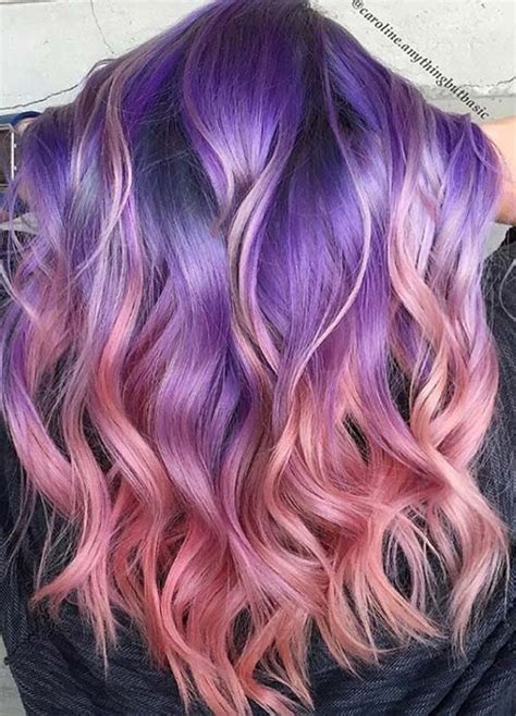 Pink purple and blue hair are the most vibrant hair color trends among young women. 50 Lovely Purple & Lavender Hair Colors in Balayage and ...