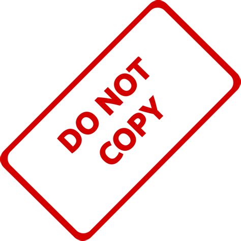 Clipart Do Not Copy Business Stamp 1