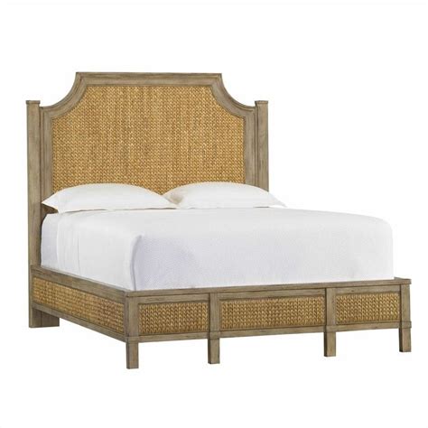 Woven water hyacinth installed on a wood frame makes this bed so inviting. Stanley Coastal Living Resort Queen Woven Bed in Weathered ...