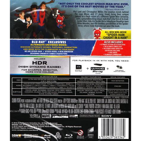 SPIDER MAN INTO THE SPIDER VERSE 4K 2D UHD BLU RAY BLU RAY 2D HD