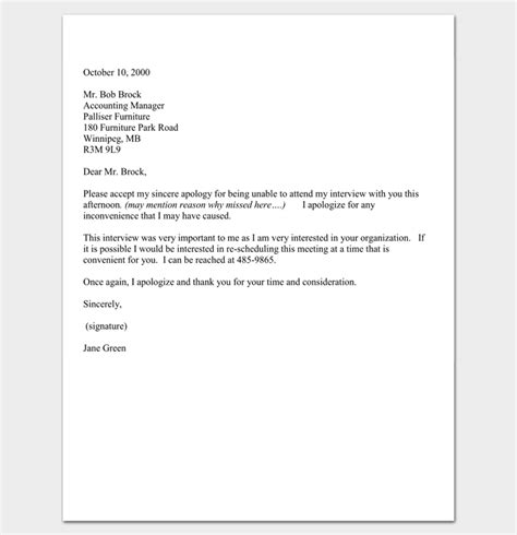 Reschedule Appointment Letter 7 Samples In Word Pdf Format