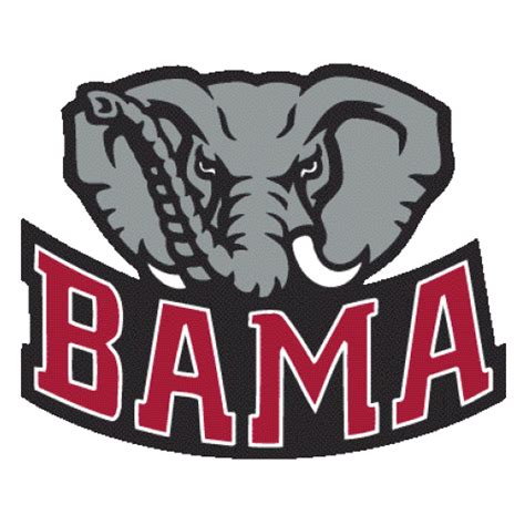 Logo University Of Alabama Crimson Tide Elephant Over Bama Fanapeel